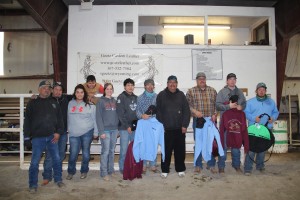 Clarence Armajo Memorial 2015-  Alfred Armajo Sr. and 3 family members.  Saddle Winner  Traci Hinman, 2nd Dustin Smith, 3rd Britt Givens, Family m 
